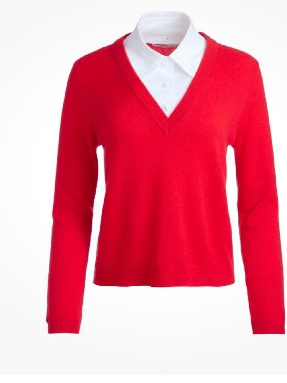 NWT- Alice+ Olivia DENBY COLLARED PULLOVER size S